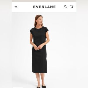 Everlane Luxe Cotton Side-Slit Tee Dress